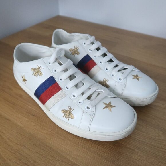 Gucci Ace Web Bees and Stars Sneakers Size 36.5 / US 6.5 - Picture 1 of 13